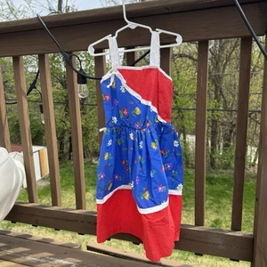 JM Rags Vintage Child’s Colorful Floral & Polka Dot Sundress - Picture 1 of 7