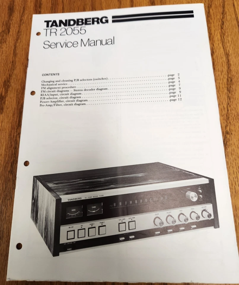 Tandberg TR2055 Receptor Manual de Servicio - Original Foto 1 de 1
