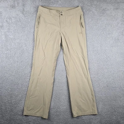 North Face Pants Womens 10 Khaki Nylon Stretch Hiking Travel Outdoor 31x32 - Image 1 of 4