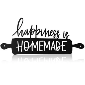 Kitchen Wall Art Decor Happiness Is Homemade Metal Sign Rustic Farmhouse Kitc... - Picture 1 of 6