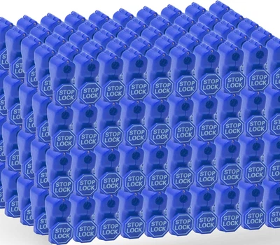 BETERTEK Clavija Gancho Cerraduras Paquete de 200 Azul Antirrobo Clavija Gancho Parada Bloqueo Clavija Sla Foto 1 de 4