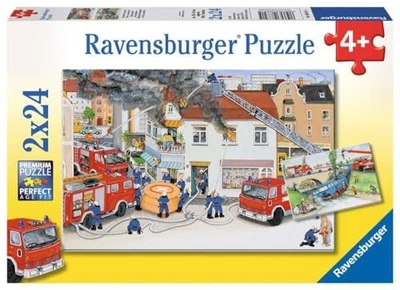 Ravensburger puzzle 24 pezzi vigili del fuoco spedizione 2 tipi dai 4 anni in su - Immagine 1 di 4