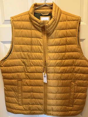 Chaleco acolchado GAP para hombre control frío amarillo mostaza XL NUEVO Foto 1 de 4