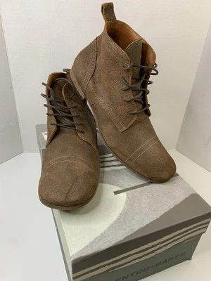 Fiorentini-Baker Hombres Talla 8 M 41 Marrón Gamuza Cuero Con Cordones Italia Botines Foto 1 de 4