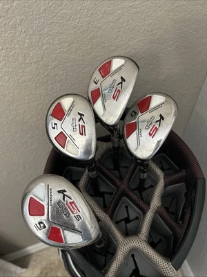 Senior Flex Graphite MAJEK K5S Hybrid Iron Golf Clubs set 4pcs 3,5,6&9. No Bag - Image 1 of 4