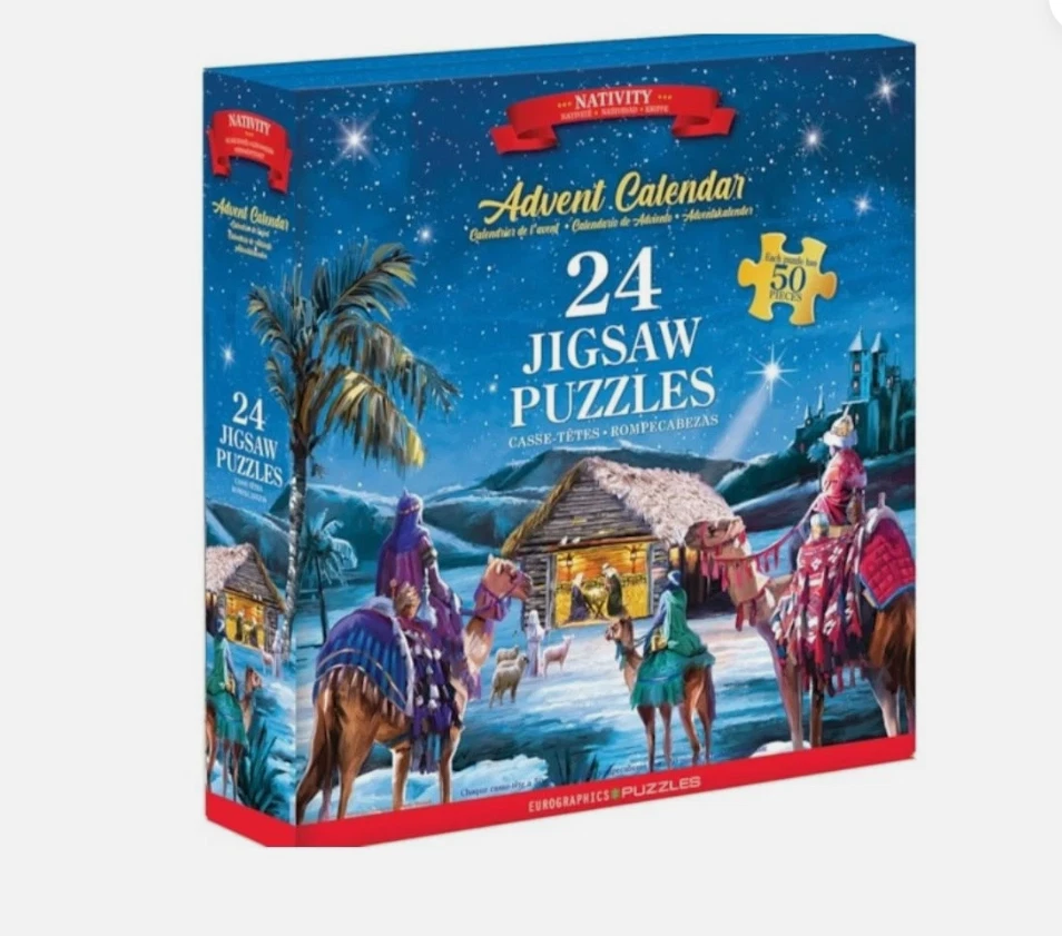 Nativity Advent Calendar - 24 Set of 50 Piece Mini Jigsaw Puzzles New - Image 1 of 1
