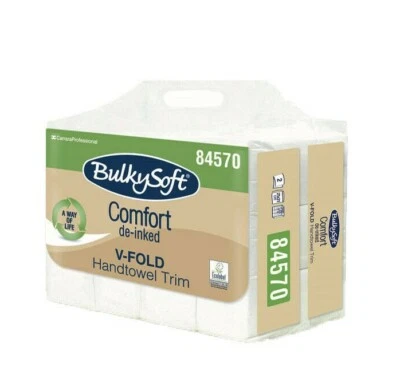 BULKYSOFT 3000 Fogli Carta Asciugamani Salviette Carta Piega a V Intercalati Per Dispenser