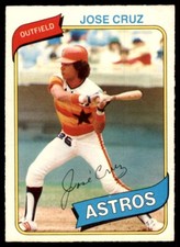 1980 O-PEE-CHEE JOSE CRUZ HOUSTON ASTROS #367