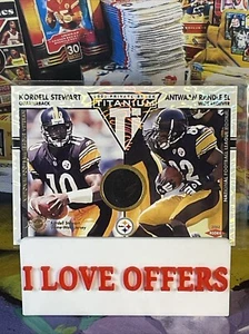 149/500 2002 TITANIUM KORDELL STEWART JERSEY ANTWAAN RANDLE EL ROOKIE FOIL RARE - Bild 1 von 4