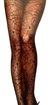 Pantimedias de encaje Leg Avenue tela de araña disfraz medias Halloween disfraces Foto 1 de 4