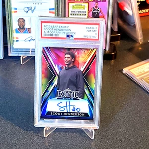 2023 Leaf Exotic Scoot Henderson Peacock Auto 2/4 PSA 8 POP 1 None Better!! - Picture 1 of 5