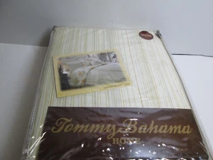 NEU Tommy Bahama Home ABACOS ISLAND Pole Top Drape Paneele 84"x84" neutrale Streifen - Bild 1 von 6