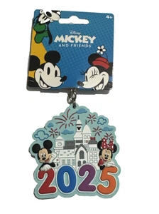 Disney Mickey and Friends 2025 Fireworks Soft Touch Clip Keychain - Picture 1 of 7