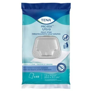 Tena ProSkin Ultra Adult Pre-moistened Wipes With Aloe, 7.9" x 12.5" ✅✅✅ - Picture 1 of 3