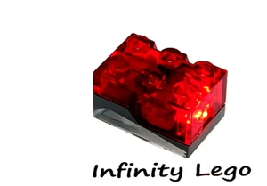 LEGO Electric Glow Light Brick 2 x 3 x 1.3 Trans-Red Top (38564 54869) x1 - Foto 1 di 3