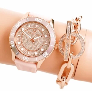 Michael Kors Uhr Damenuhr Armbanduhr Uhr MK6854 Runway Rosegold Kristall Neu