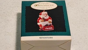 Hallmark Keepsake Miniature Coca Cola Cool Santa Collectors Club 1993 - Picture 1 of 3