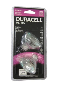 Duracell MR16 20 Watt Front Glass Xenon Bulbs For 12 volt Fixtures- 2 Pack - Picture 1 of 3