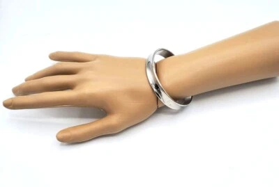 Brazalete Brazalete Whiting Davis Años 70 Vintage Firmado Tono Plata Foto 1 de 4