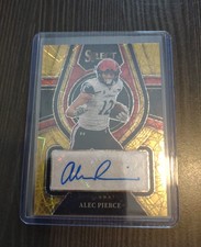 2022 Select Draft Picks Alec Pierce Gold Lazer Prizm Auto #70/75 Rookie Card
