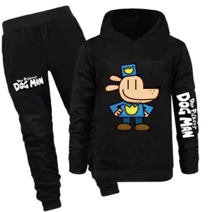 Dog Man 6-13 Year Old Boys' Hoodie Set Cotton Fashion Hoodie Pants Two Piece Set - Picture 1 of 16