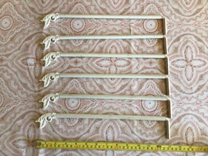 6 Vintage Art Deco 1950s Swing Arm Curtain Rods Adjustable, See All Photos - Picture 1 of 7