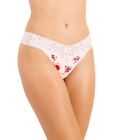 I.N.C. Lace-Trim Thong Underwear Pink Flowers 2XL