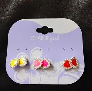 Earrings Heart Shaped Studs - Picture 1 of 2