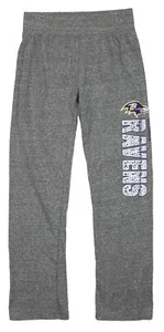 NFL Football Youth Girls Baltimore Ravens Fashion Lounge Pants, Heather Grey - Picture 1 of 5