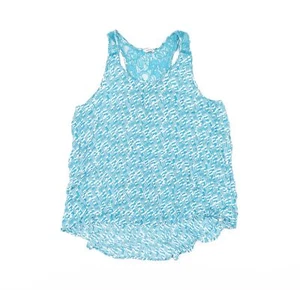 Cherokee Womens Blue Viscose Blend Tank Size 12 Scoop Neck - Picture 1 of 10