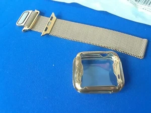 APPLE WATCH BAND AND CASE GOLD TONE - Picture 1 of 6