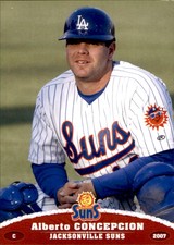 2007 Jacksonville Suns Grandstand #3 Alberto Concepcion El Segundo California CA