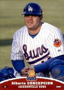 2007 Jacksonville Suns Grandstand #3 Alberto Concepcion El Segundo California CA