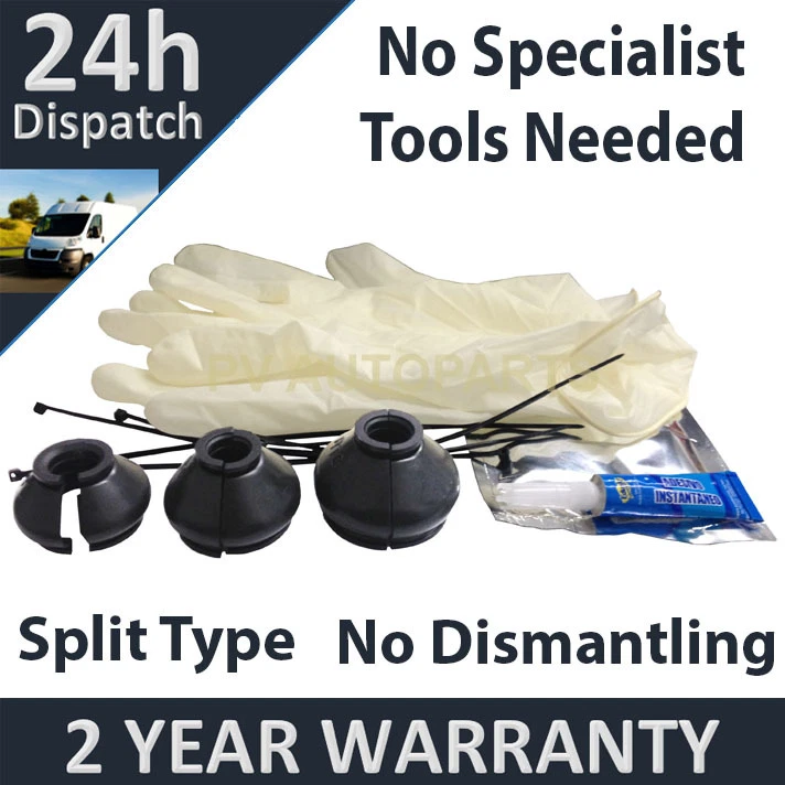 UNIVERSAL SPLIT BALL JOINT TRACK ROD END RUBBER BOOT GAITER KIT FITS ALL CARS - Image 1 of 1