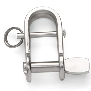Kurzfallschäkel 5 6 8 mm 316 A4 Edelstahl Marine Pin Lock Dee Schäkel - Bild 1 von 3