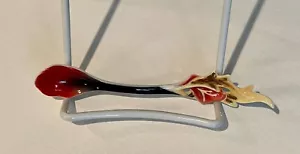 Franz-"Striking Vermillion"Design Sculptured Porcelain Spoon-Item #-FZ01166 #2 - Bild 1 von 5