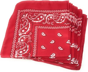 Bulk Deluxe Classic Party 50 Pack Western Party Bandanas (Red) - Ideal for Weste - Picture 1 of 6