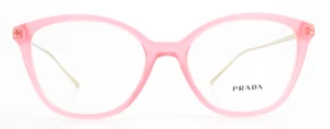 PRADA Brille VPR 11V 53-17 310-101 140 Cat Eye Rosa Transparent Gold Glanz +Etui - Bild 1 von 10