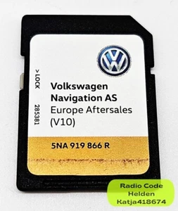 Original Volkswagen Navigation AS Europa V10 SD Karte VW Discover Media MIB STD2 - Bild 1 von 1