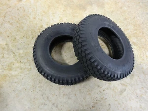 TWO New 4.10/3.50-6 Air-Loc Stud Tread Tires 4 Ply NHS 4.10-6 w/ free stems - Picture 1 of 3