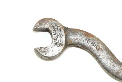 Llave de doble extremo de acero vintage Williams curva hecha en EE. UU. #6610 Foto 1 de 3
