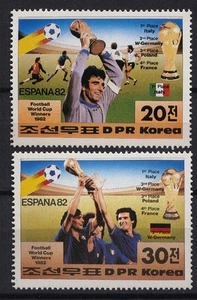 KOREA Pn. 1982 MNH** SC#2224/25 set, ESPANA ’82 World Soccer Cup Winners. - Picture 1 of 1