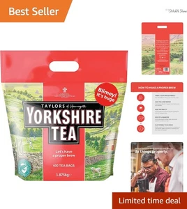 1.875 kg Pre-Packaged Yorkshire Tea Bags - 600 Count for Gourmet Brewing - Picture 1 of 8