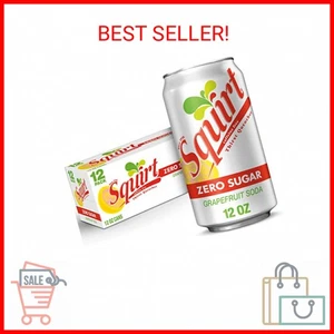 Squirt Zero Sugar Grapefruit Soda, 12 fl oz cans, 12 pack - Picture 1 of 2