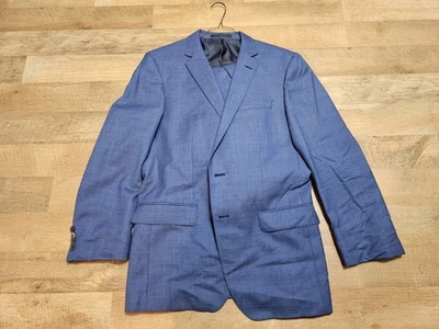 HUGO BOSS slim fit 42 S pants 33 x 29 DRAGO Super 120's 2 piece suit light blue - Image 1 of 4