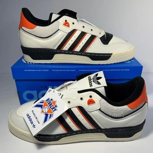 Adidas Originals Rivalry 86 Low Size 11.5 Cloud White/Core Black/Orange IE7140 - Picture 1 of 10