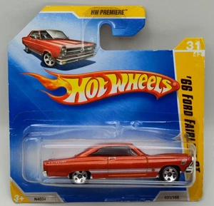 '09 Hot Wheels Hw Premiere '66 FORD FAIRLANE GT Orange Short Card Please Read - Picture 1 of 15