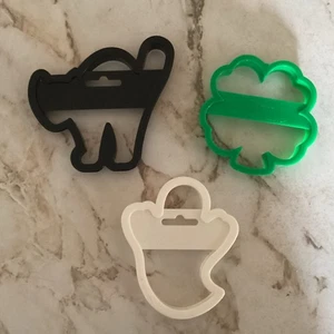 Vintage 3 Stück Wilton Ausstechformen Halloween Geist & schwarze Katze & St Pats 🐈⬛👻   - Bild 1 von 5