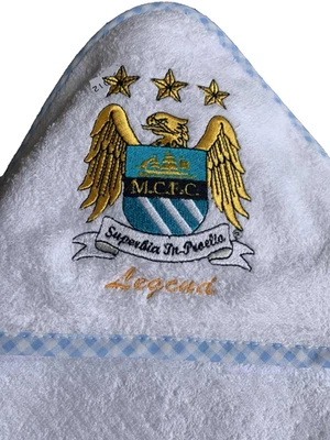 Manchester City Retro Baby Towel Official Football Gifts Foto 1 de 3