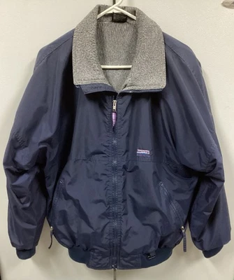 Vintage White Sierra Fleece Lined Blue Full Zip-up Jacket Men’s Size Large - Image 1 of 2